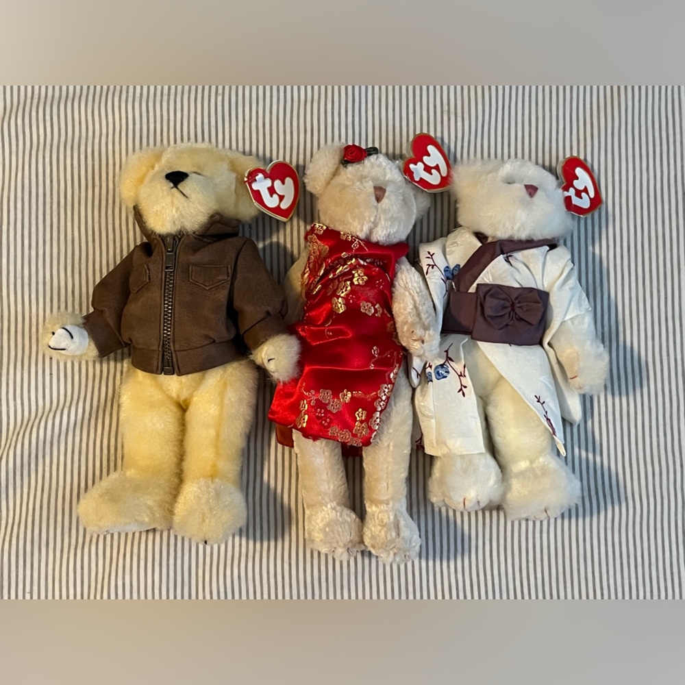 Ty Plush Bear Trio